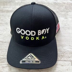 NWOT Good Boy Vodka Black Trucker Hat